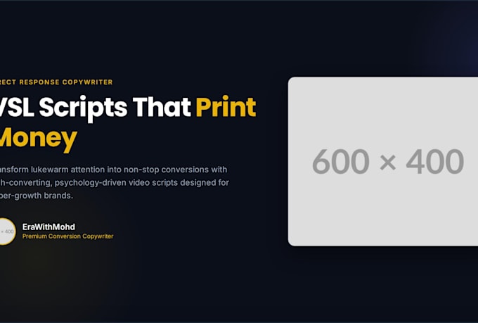 write a high converting vsl script to print money